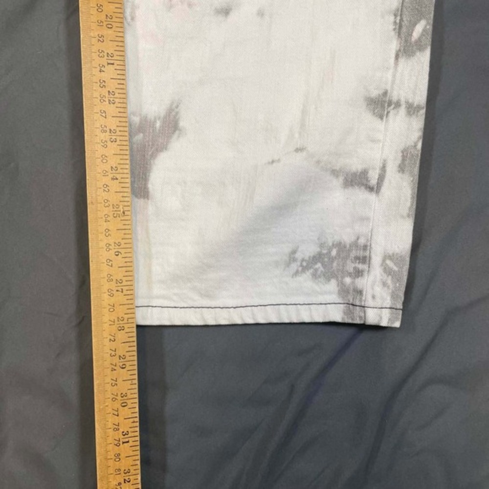 Y2K Baby‎ Phat Size 22 Acid Wash Distressed Jeans White Grey Cat Logo Streetwear - Picture 8 of 10